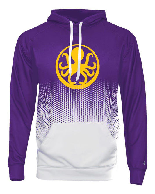 Octopi Hex Pullover Hoodie - Purple